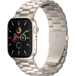 iMoshion Stalen bandje voor de Apple Watch Series 1-9 / SE / Ultra (2) - 42/44/45/49 mm - Sterrenlicht