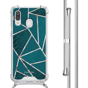 imoshion Design hoesje met koord voor de Samsung Galaxy A40 - Petrol Green Graphic