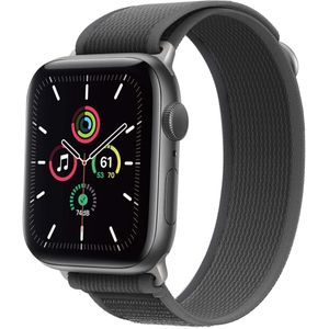 iMoshion Nylon Trail bandje voor de Apple Watch Series 1-9 / SE - 38/40/41 mm - Black Grey