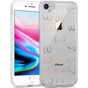 iMoshion Design hoesje voor de iPhone SE (2022 / 2020) / 8 / 7 - Boobs all over - Transparant