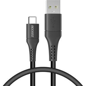 Accezz USB-C naar USB kabel voor de Samsung Galaxy S21 FE - 0,2 meter - Zwart