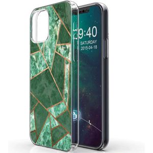 iMoshion Design hoesje voor de iPhone 12 (Pro) - Grafisch Koper / Groen