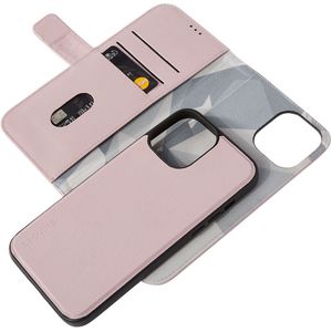 Decoded 2 in 1 Leather Detachable Wallet voor de iPhone 13 Pro Max - Roze