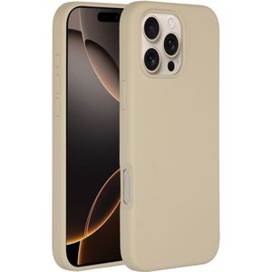 Accezz Liquid Silicone Backcover met MagSafe voor de Apple iPhone 16 Pro Max - Stone