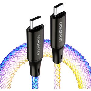 iMoshion Snellaadkabel RGB - USB-C naar USB-C kabel - 1 meter