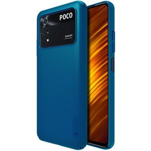 Nillkin Super Frosted Shield Case voor de Xiaomi Poco M4 Pro 5G - Blauw