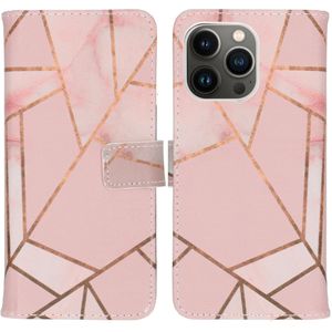 iMoshion Design Softcase Bookcase voor de iPhone 13 Pro - Pink Graphic