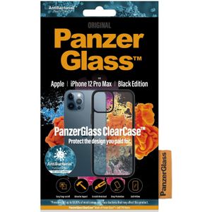 PanzerGlass ClearCase AntiBacterial voor de iPhone 12 Pro Max - Zwart