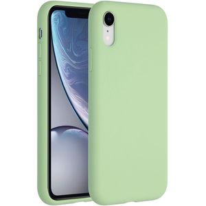 Accezz Liquid Silicone Backcover voor de iPhone Xr - Groen