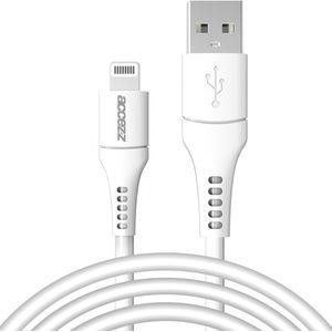 Accezz Lightning naar USB kabel voor de iPhone 14 Plus - MFi certificering - 2 meter - Wit
