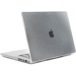 Selencia Glitter Cover voor de MacBook Pro 16 inch (2021) / Pro 16 inch (2023) M3 chip - A2485 / A2780 / A2919 - Transparant