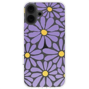 imoshion Design hoesje voor de Apple iPhone 16 - Tropical Violet Flowers Connect