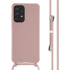 iMoshion Siliconen hoesje met koord voor de Samsung Galaxy A33 - Sand Pink