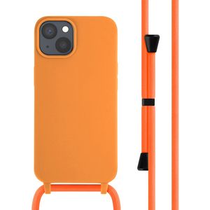iMoshion Siliconen hoesje met koord voor de iPhone 14 - Oranje