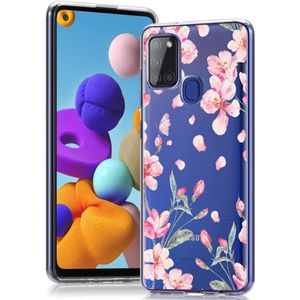 iMoshion Design hoesje voor de Samsung Galaxy A21s - Bloem - Roze