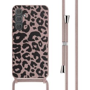 iMoshion Siliconen design hoesje met koord voor de Samsung Galaxy A35 - Animal Pink