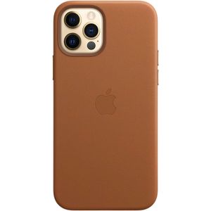 Apple Leather Backcover MagSafe voor de iPhone 12 (Pro) - Saddle Brown