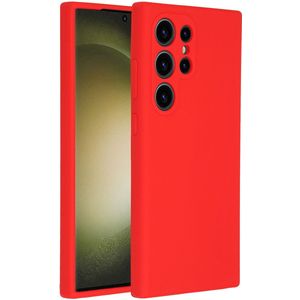 Accezz Liquid Silicone Backcover voor de Samsung Galaxy S24 Ultra - Rood