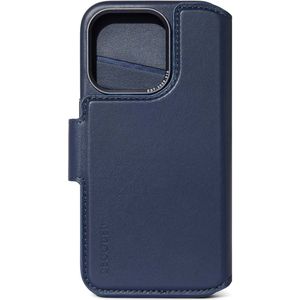 Decoded 2 in 1 Leather Detachable Wallet voor de iPhone 15 Pro - Donkerblauw