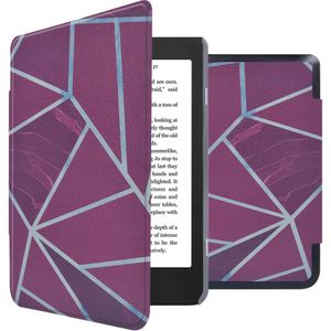 iMoshion Design Slim Hard Case Sleepcover voor de Kobo Nia - Bordeaux Graphic