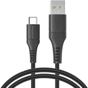 iMoshion USB-C naar USB kabel voor de iPhone 15 - Gevlochten textiel - 1,5 meter - Zwart