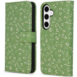 iMoshion Design Bookcase voor de Samsung Galaxy S24 Plus - Green Flowers