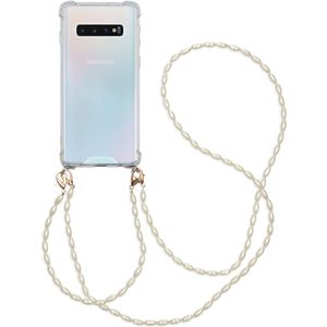 iMoshion Backcover met koord + armband - Parels voor de Samsung Galaxy S10 - Transparant