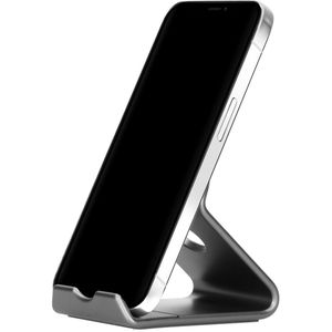Accezz Telefoonhouder bureau voor de iPhone 15 Pro Max - Tablethouder bureau - Premium - Aluminium - Grijs