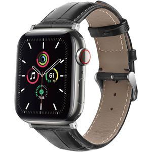 iMoshion Lederen krokodil bandje voor de Apple Watch Series 1-9 / SE / Ultra (2) - 42/44/45/49 mm - Zwart