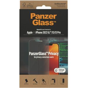 PanzerGlass Privacy Anti-Bacterial Screenprotector voor de iPhone 14