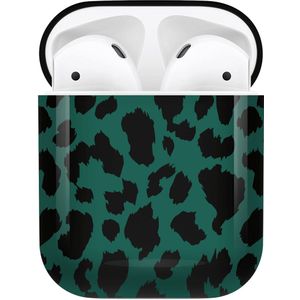 iMoshion Design Hardcover Case voor de AirPods 1 / 2 - Green Leopard