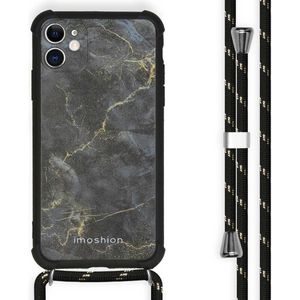 iMoshion Design hoesje met koord voor de iPhone 11 - Black Marble