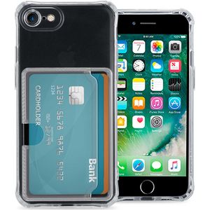 iMoshion Softcase Backcover met pasjeshouder voor de iPhone SE (2022 / 2020) 8 / 7 - Transparant