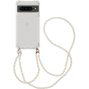 iMoshion Backcover met koord + armband - Parels voor de Google Pixel 7 Pro - Transparent