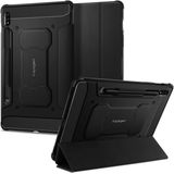 Spigen Rugged Armor Pro Bookcase voor de Samsung Galaxy Tab S8 / S7 - Zwart
