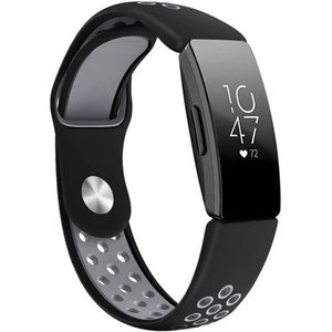 iMoshion Siliconen sport bandje voor Fitbit Inspire - Zwart / Grijs