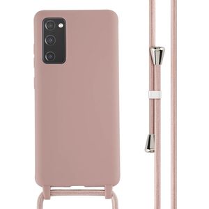 iMoshion Siliconen hoesje met koord voor de Samsung Galaxy S20 FE - Sand Pink