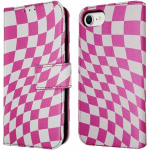 iMoshion Design Bookcase voor de iPhone SE (2022 / 2020) / 8 / 7 / 6(s) - Retro Pink