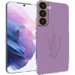 iMoshion Design hoesje voor de Samsung Galaxy S22 - Floral Purple