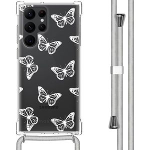 iMoshion Design hoesje met koord voor de Samsung Galaxy S22 Ultra - Butterfly