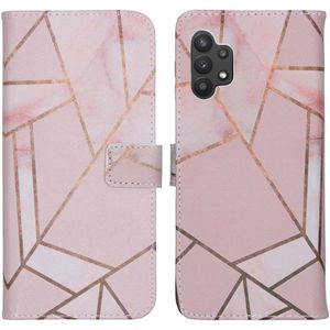 iMoshion Design Softcase Bookcase voor de Samsung Galaxy A32 (5G) - Pink Graphic