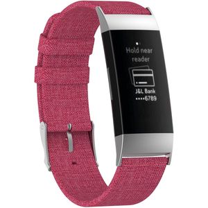 iMoshion Nylon bandje voor Fitbit Charge 3 / 4 - Roze