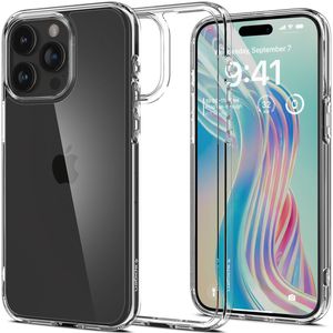 Spigen Ultra Hybrid Backcover voor de iPhone 15 Pro - Crystal Clear