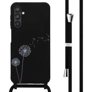 iMoshion Siliconen design hoesje met koord voor de Samsung Galaxy A25 - Dandelion Black