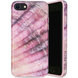 Selencia Aurora Fashion Backcover voor de iPhone SE (2022 / 2020) / 8 / 7 - Duurzaam hoesje - 100% gerecycled - Ocean Shell Purple