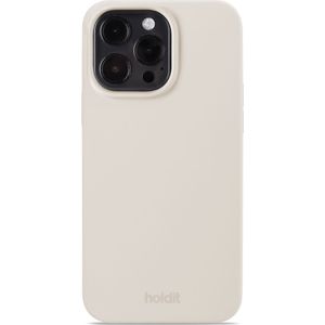 Holdit Silicone Case voor de Apple iPhone 15 Pro Max - Light Beige