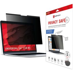 Displex Privacy Safe Magnetische Screenprotector voor universele laptops van 14 inch (16:9)