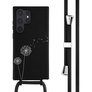 iMoshion Siliconen design hoesje met koord voor de Samsung Galaxy S23 Ultra - Dandelion Black