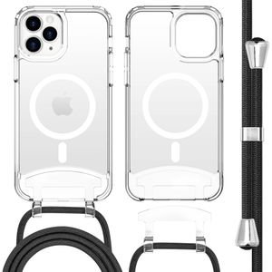 iMoshion MagSafe Backcover met afneembaar koord voor de iPhone 12 (Pro) - Transparant