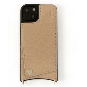 Dutchies Backcover met pashouder voor de iPhone 14 Pro Max - Telefoonkoord niet inbegrepen - Beige